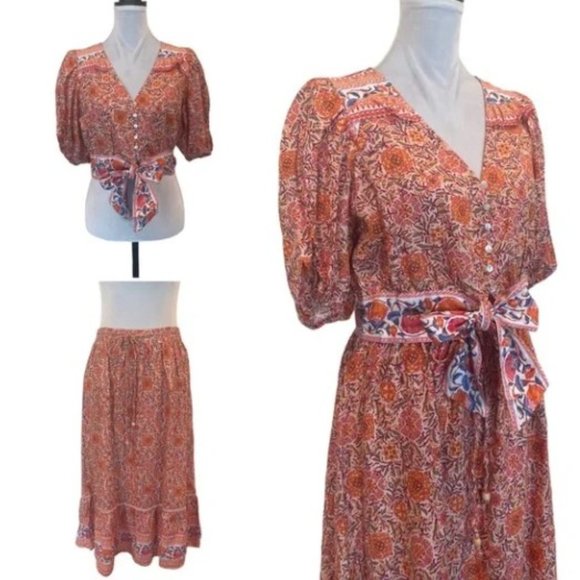 Rachel Zoe Dresses & Skirts - Like New 🎡 Rachel Zoe Sz M/ 6 - 8 Coord Skirt Set. Cottagecore Bohemian.